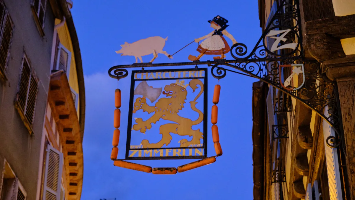 Enseigne for a butcher Colmar