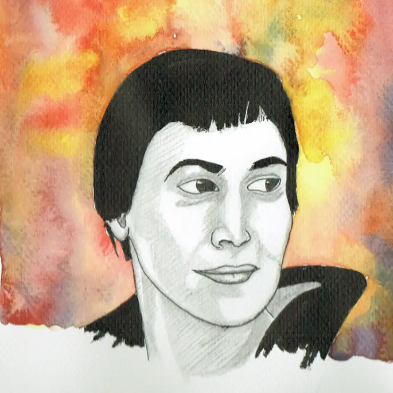 Drawing Ursula leguin watercolor
