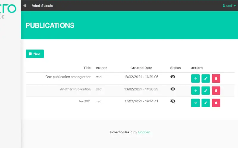 Content Managing System Eclecto Gestion