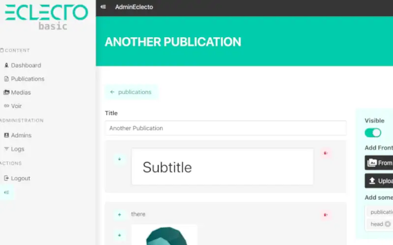Content Managing System Eclecto