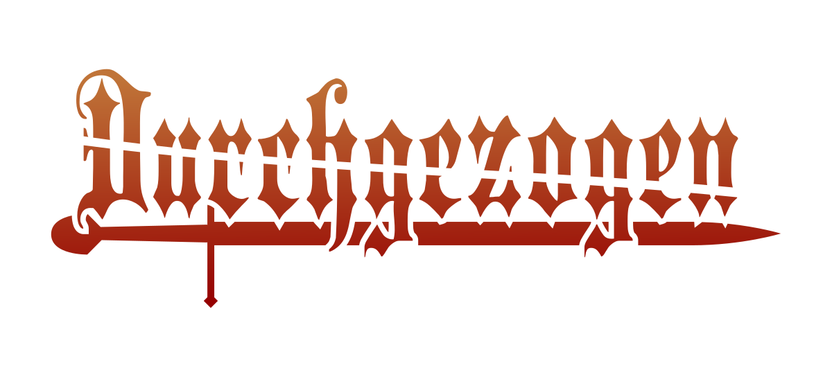 Durchgezogen gothic typography